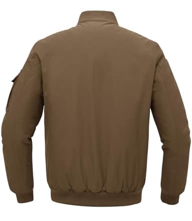 BGOWATU Men's Jacket Windproof Quilted Bomber Jackets Casual Fall Winter Warm Padded Coats Outwear Coffee XL - Image 2