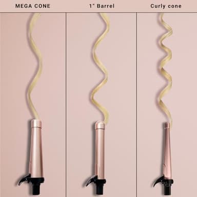 The Beachwaver Co. Multi Barrel Beachwaver - Pink Rosegold | Professional Ceramic Rotating Curling Iron w/ 3 Attachments | Adjustable Heat, Ergonomic Handle, Travel-Friendly | B-Series (BWIB3N11136) - Image 3