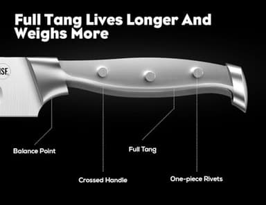 BRODARK Butcher Knife - 10" Curved Breaking Knife with Full Tang Handle - High Carbon Stainless Steel Scimitar Knives - NSF Certified, Steel-King Series - Image 5