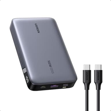 UGREEN 20000mAh 100W Power Bank, Nexode Portable Charger USB C 3-Port PD Fast Charging Battery Pack Digital Display for iPhone 17/16, MacBook, iPad, Galaxy S24 Ultra, Steam Deck, Dell XPS and More - Image 1