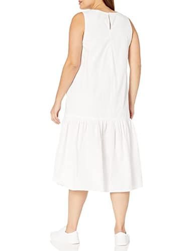 The Drop Women's Ilana Loose Sleeveless Wide-Hem Poplin Maxi Dress, White, XS - Image 5