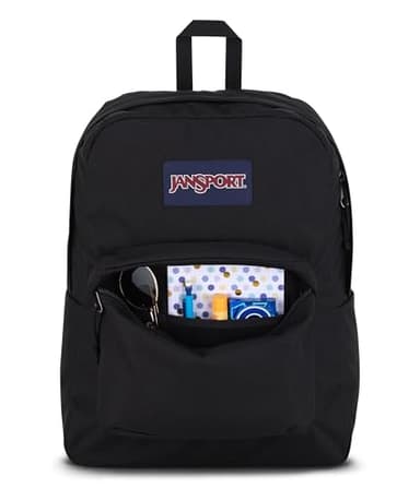 JanSport SuperBreak One Backpacks - Durable, Lightweight Bookbag with 1 Main Compartment, Front Utility Pocket with Built-in Organizer - Premium Backpack, Black - Image 3