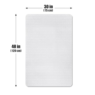 Office Chair Mat for Carpeted Floors, Desk Mats 48"X30" for Rolling Desk on Low Pile Carpets, Small Computer Gaming Plastic Floor Mats for Office Chair on Carpet, Easy Glide Without Curling - Image 5
