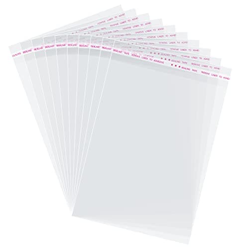 Morepack Self Sealing Cellophane Bags,6x9 Inches 200 Pcs Clear Cookie Bags Resealable Cellophane Bag for Packaging Cookies,Favors,Products,Candy - Image 1