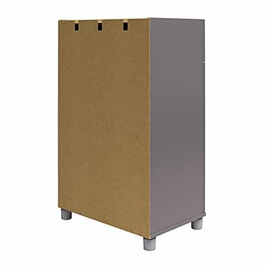 SystemBuild Evolution Camberly Framed Storage Cabinet, 2 Door/1 Drawer, Graphite Gray - Image 8