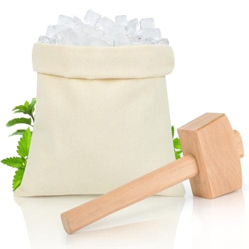 Lewis Ice Bag and Mallet, Ice Crushers for Home Use, Ice Crushing Bag for Bartender Kit Set & Bar Tools Kitchen Accessory - Image 1