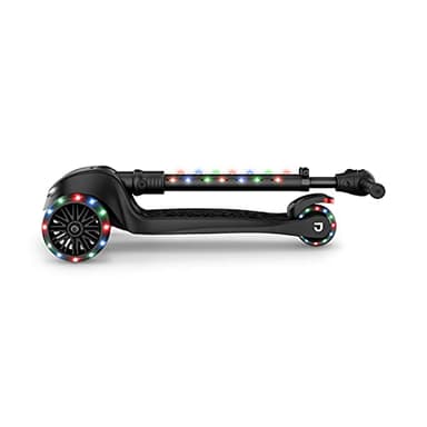 Jetson Scooters - Jupiter Mini 3 Wheel Kick Scooter (Black) - Collapsible Portable Kids Three Wheel Push Scooter - Lightweight Folding Design with High Visibility RGB Light Up LEDs on Stem and Wheels - Image 5