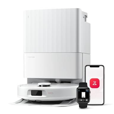 roborock Qrevo Series Robot Vacuum and Mop, 8000Pa Suction, Upgraded from Qrevo S, Anti-Tangle Brush, Smart Obstacle Avoidance, Auto Mop Washing, All-in-One Dock, 200RPM Spinning Mops, White(QV 35A) - Image 1