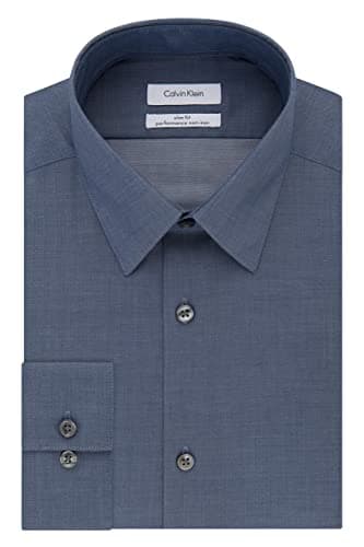 Calvin Klein Men's Dress Shirt Slim Fit Non Iron Herringbone - Image 3