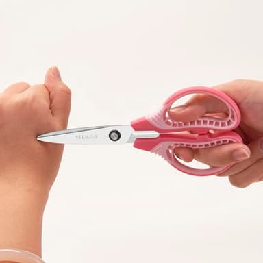 SLEMOON 7" Kids Scissors - Pointed Tip Right/Left Scissors with Protective Cover, Soft ABS Grips & Stainless Steel Blades, Ultra Durable for Classroom, Homeschool, Daily Use (3-Pack) - Image 7