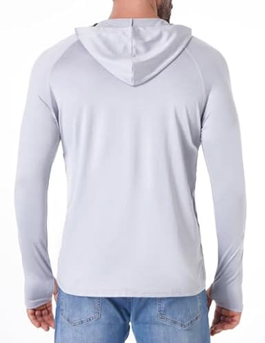OYGSieg Men's Athletic Hoodies Long Sleeve Fishing Shirts for Men UPF SPF UV Sun Protection Shirts Lightweight Rash Guards L - Image 4