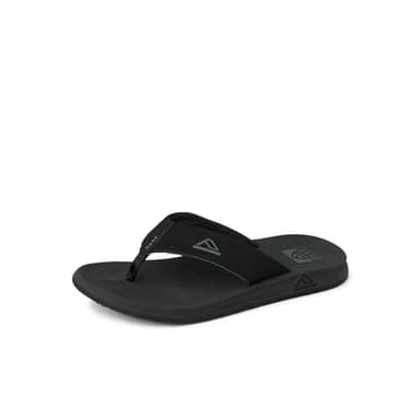 Reef Phantoms Mens Beach Flip Flop, Water Friendly, Soft and Supportive Molded Footbed, Black, 12 - Image 1