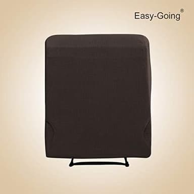 Easy-Going Recliner Stretch Sofa Slipcover Sofa Cover 4-Pieces Furniture Protector Couch Soft with Elastic Bottom Spandex Jacquard Fabric Small Checks(Recliner,Chocolate) Large - Image 5