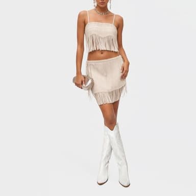 Cowboy Boots for Women Knee High Wide Calf Cowgirl Boots Embroidered Chunky Heels Pointed Toe Long Tall Western Boot Pull On (White, Size 10) - Image 4