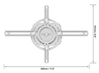 QualGear PRB-717-Wht Ceiling Mount Projector Accessory - Image 7