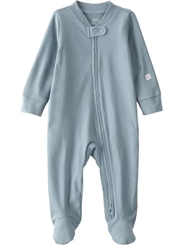 little planet by carter's unisex-baby Sleep and Play made with Organic Cotton, Light Blue, 6M - Image 1
