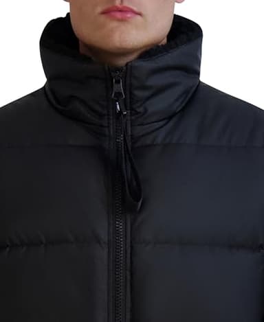Karl Lagerfeld Paris Men's Short Puffer Jacket, Black Multi - Image 5