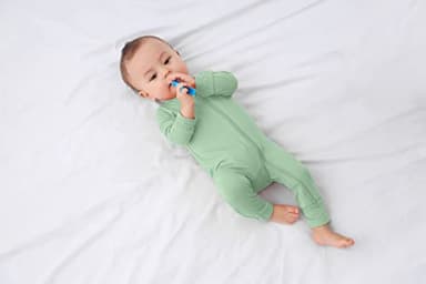 GUISBY Rayon Footless Pajamas with Mittens, Baby Girls Boys Long Sleeve Snug Fits Sleepers 3-Pack 3-6 Months - Image 6