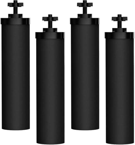 Filterlogic NSF/ANSI 372 Certified Water Filter, Replacement for Berkey® BB9-2® Black Purification Elements and Berkey® Gravity Filter System, Waterdrop King Tank Gravity-fed System, Pack of 4 - Image 1