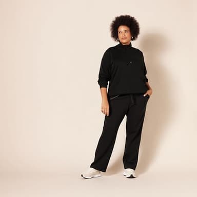 Amazon Essentials Women's Long-Sleeve Fleece Quarter-Zip Top (Available in Plus Size), Black, X-Small - Image 8