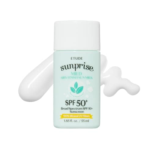 ETUDE Sunprise Sunscreen Mild Sun Milk SPF 50+ / PA++++ (55ml) | Sebum-free, Non-Sticky, Long Lasting Protection, 100% Mineral Korean Sunscreen for sensitive skin - Image 1
