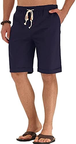 Sailwind Men’s Linen Shorts Casual Drawstring Summer Beach Shorts - Image 5