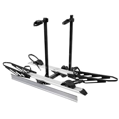 Rockland Foldable 2-Ebike Rack with Ramp, 200 lbs Capacity, Hitch Mount Electric Bike Rack, Fits up to 5" Fat Tire Width and 50" Wheelbase, Ebike Carrier Rack for 2" Receiver for Cars SUVs Vans RVs - Image 1