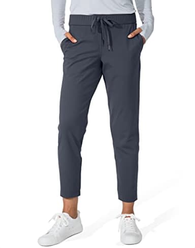 G Gradual Women's Pants with Deep Pockets 7/8 Stretch Sweatpants for Women Athletic, Golf, Lounge, Work (Dark Grey, X-Small) - Image 3