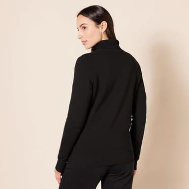Amazon Essentials Women's Long-Sleeve Fleece Quarter-Zip Top (Available in Plus Size), Black, X-Small - Image 3