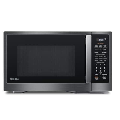 TOSHIBA ML4-EM12PA(BS) Countertop Microwave Oven with Stylish Design As Kitchen Essentials, Smart Sensor, 13 Auto Menus&Mute Function, 1.2 Cu Ft with 12.4" Turntable, 1000W, Black Stainless Steel - Image 1