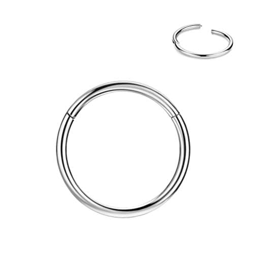 FANSING Small Nose Rings 18 Gauge 7mm Silver Nose Hoop 18g Cartilage Earring Helix Tragus Daith Rook Septum Piercing Jewelry Septum Rings - Image 1