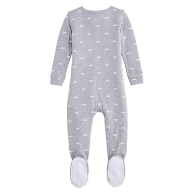 vineyard vines Baby Footie, Whale Light Grey Heather, 3-6 - Image 2