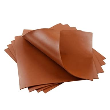 DEVNOL Rubber Sheets 6 x 6 Inch by 1/16 (Set of 5), Non Slip Furniture Pads, Solid Rubber Gaskets DIY Material, Rubber Pad Floor Protection, Orange - Image 1
