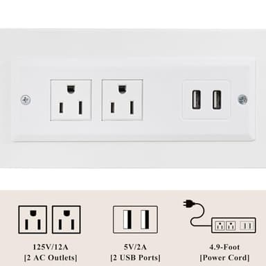 YUFAM 3-Tier Small Narrow Wood Side Table with Charging Station, Skinny Nightstand for Small Space, Slim Bedside Table with Storage for Couch, Thin End Table with USB Ports and Outlets, White - Image 6