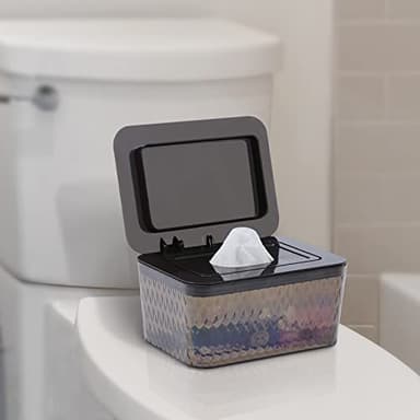 Hswt Wipes Dispenser Seal-Designed Wipe Dispenser Holder Wipes Case Box for Bathroom Keep Wipes Fresh, Dust-Proof & Non-Slip - Image 3
