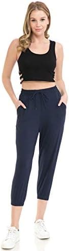 Leggings Depot Women's Jogger Track Cuff Sweatpants with Pockets for Yoga, Workout - Image 5