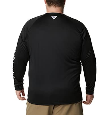 Columbia Men's PFG Terminal Tackle Long Sleeve Fishing Shirt, Black/Cool Grey Logo, Small - Image 10