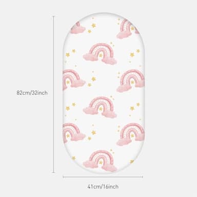 Bassinet Sheets, Bassinet Sheets for Baby Boy and Girl, Bassinet Sheet Neutral, Fit for Rectangle, Round, Oval, Hourglass Mattress, Flexible for Different Bassinet Pad/Mattress 4 Pack - Image 2