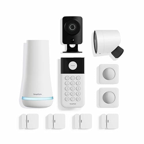 SimpliSafe 10 Piece Wireless Home Security System with Outdoor Camera - Optional 24/7 Professional Monitoring - No Contract - Compatible with Alexa and Google Assistant - Image 1