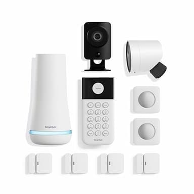 SimpliSafe 10 Piece Wireless Home Security System with Outdoor Camera - Optional 24/7 Professional Monitoring - No Contract - Compatible with Alexa and Google Assistant - Image 1