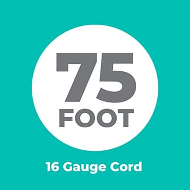 KMC 75ft Outdoor Extension Cord, 75-Foot 16/3 Weatherproof Indoor/Outdoor Extension Cable, Flexible SJTW 16-Gauge 100% Copper Wire, Durable Vinyl Jacket, UL/ETL Certified, 10A 1250W, Orange - Image 3