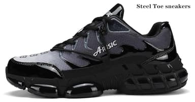 KCVTD Steel Toe Shoes for Men Indestructible Work Shoes Lightweight Steel Toe Sneakers Women Puncture Proof Non Slip Composite Toe Safety Zapatos Grey - Image 5