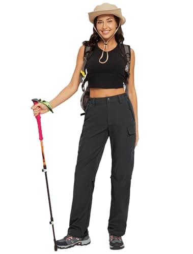 Moosehill Women's-Hiking-Pants-Cargo-Quick-Dry-Stretch-Lightweight Work Outdoor Pants with 5 Deep Pockets (Black, 6, 31in) - Image 4