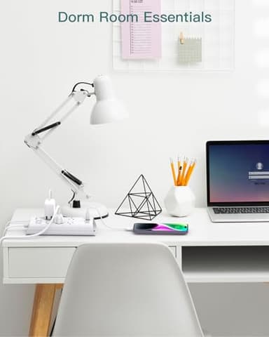 Surge Protector Power Strip, Addtam Flat Plug Extension Cord with 6 Outlet 4 USB Ports (2 USB C), 5FT Outlet Extender Strip for Home Office College Dorm Room Essentials - Image 7