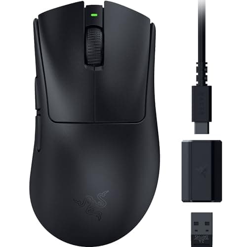 Razer DeathAdder V3 HyperSpeed Wireless Gaming Mouse: 55g Lightweight - USB C Charging - Up to 100 Hr Battery - Advanced 26K Optical Sensor - Gen-3 Optical Switches - 8 Programmable Controls - Black - Image 1
