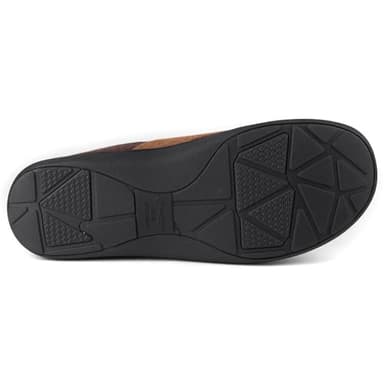 Zigzagger Men's Zermatt Wool-blend Loafer Slippers with Memory Foam Indoor, Coffee, 11 US - Image 2