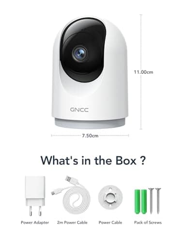 GNCC Indoor Security Camera, 2K Cameras for Home Security with Motion Detection, Baby/Pet Camera with Phone App, Night Vision, 2-Way Audio, Works with Alexa & Google Home, 2.4G WiFi (only) - Image 9