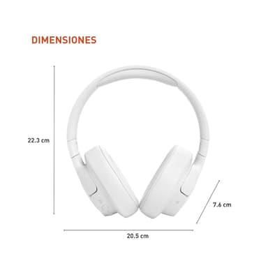 JBL Tune 770NC - Adaptive Noise Cancelling with Smart Ambient Wireless Over-Ear Headphones, Bluetooth 5.3, Up to 70H Battery Life with Speed Charge, Lightweight, Comfortable & Foldable Design (White) - Image 3