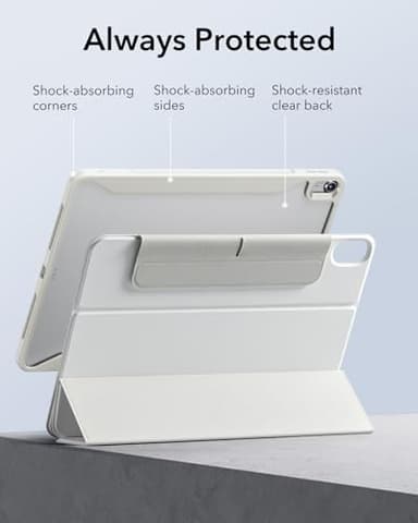 ESR for iPad Air 13 Inch Case (2025/2024) M3/M2 with Pencil Holder, Removable Magnetic Cover, Vertical Stand, Fully Supports Pencil Pro and Pencil(USB-C), Rebound 360 Series, White - Image 7