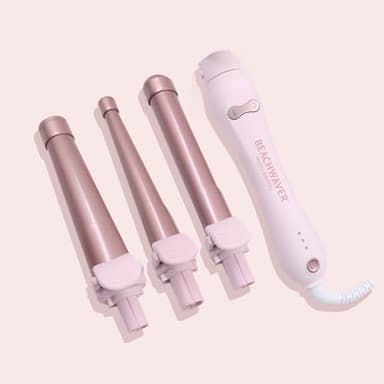 The Beachwaver Co. Multi Barrel Beachwaver - Pink Rosegold | Professional Ceramic Rotating Curling Iron w/ 3 Attachments | Adjustable Heat, Ergonomic Handle, Travel-Friendly | B-Series (BWIB3N11136) - Image 5